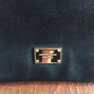 Michael Kors Black Leather Laptop Sleeve 14.5"x10"